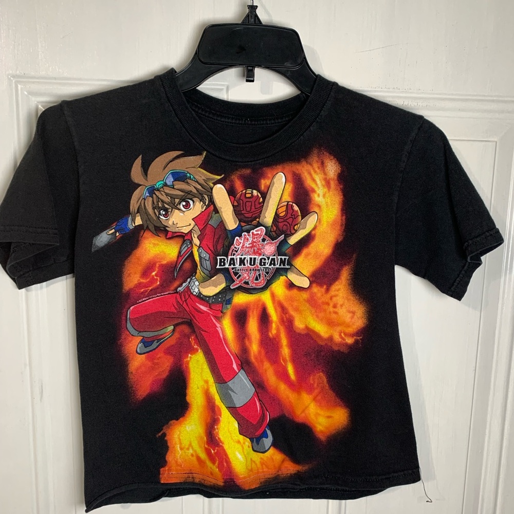 Vintage 2007 Bakugan Batle Brawlers Anime T-shirt Kids Size 10-12